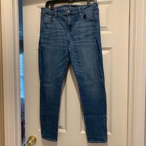 American Eagle Jeans-Jeggings, Skinny, Size 14 Regular, Blue Jeans